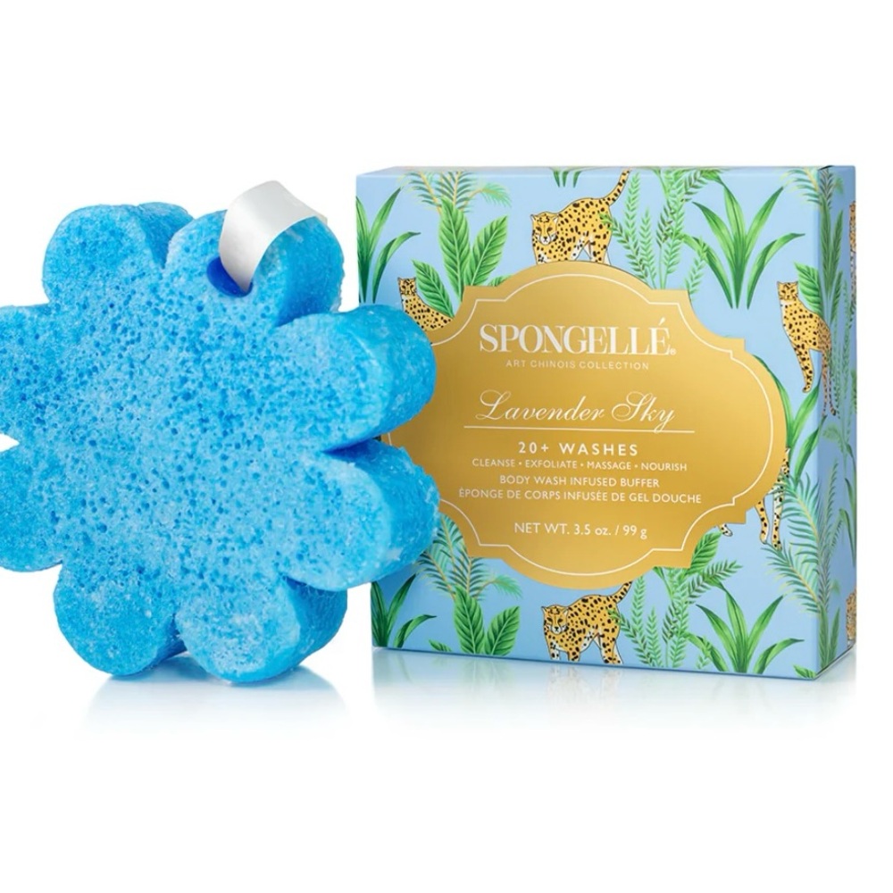Spongelle Lavender Sky Blue Body Wash Buffer NWT